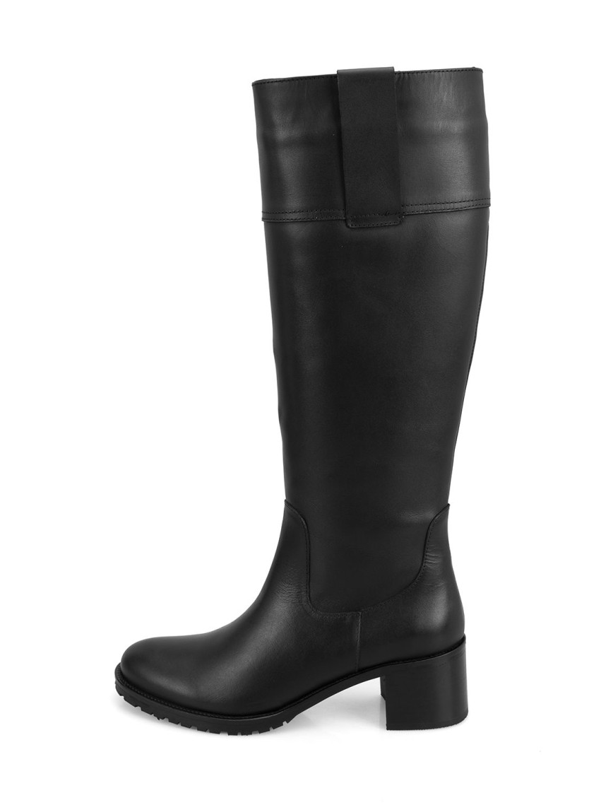 Kadın Siyah Deri Çizme Kadın Siyah Deri Çizme
