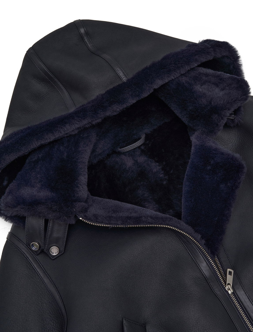 Zoe Lacivert Kadın Kürk Mont Zoe Lacivert Kadın Kürk Mont