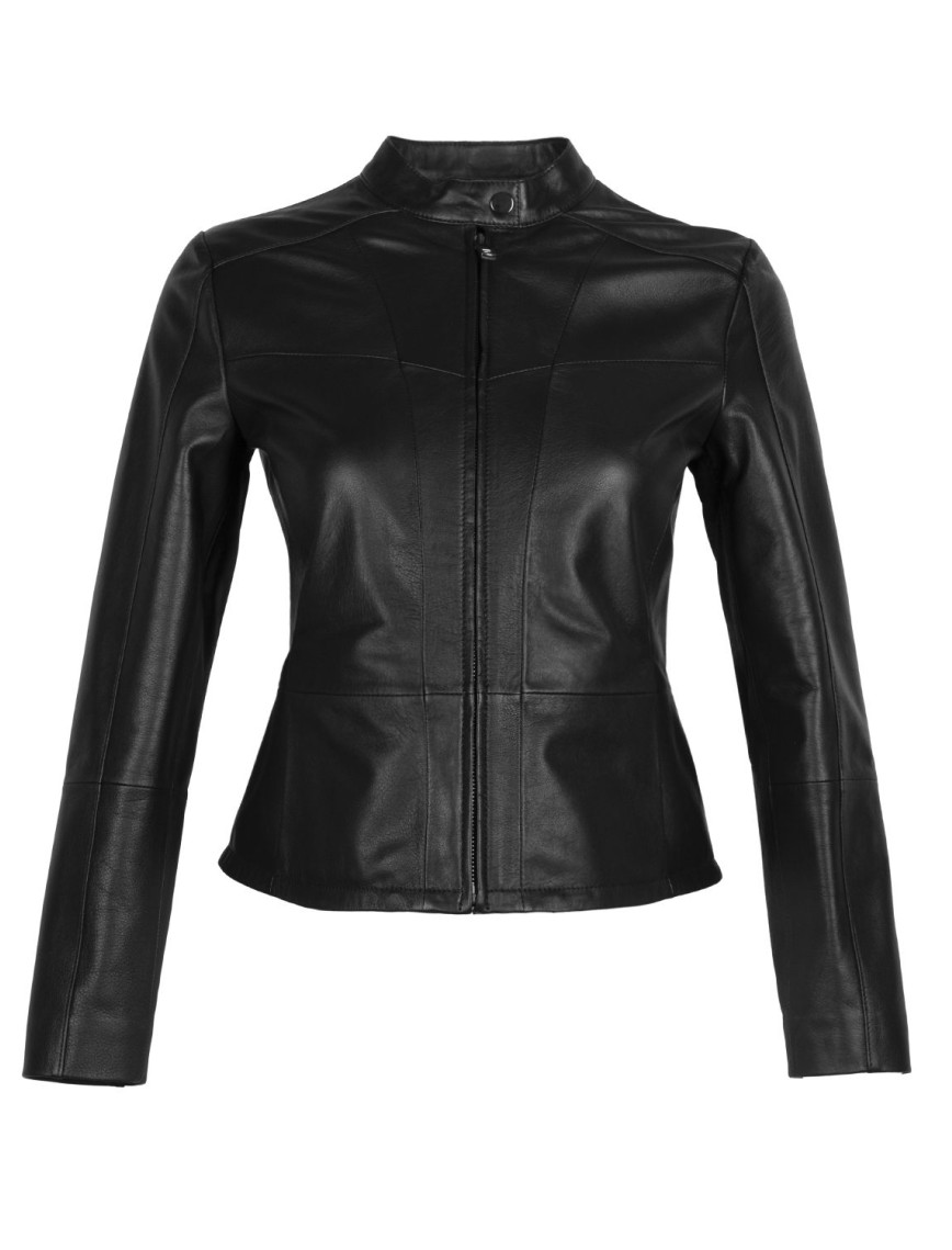Kalle Siyah Kadın Deri Ceket Kalle Siyah Kadın Deri Ceket