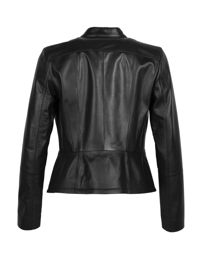 Kalle Siyah Kadın Deri Ceket Kalle Siyah Kadın Deri Ceket