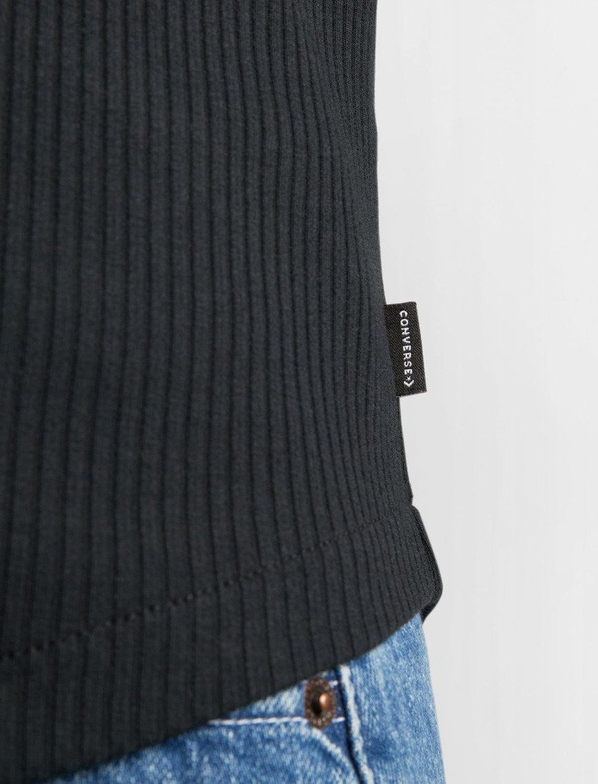 Converse Slim Fit Kadın Siyah Gömlek Converse Slim Fit Kadın Siyah Gömlek