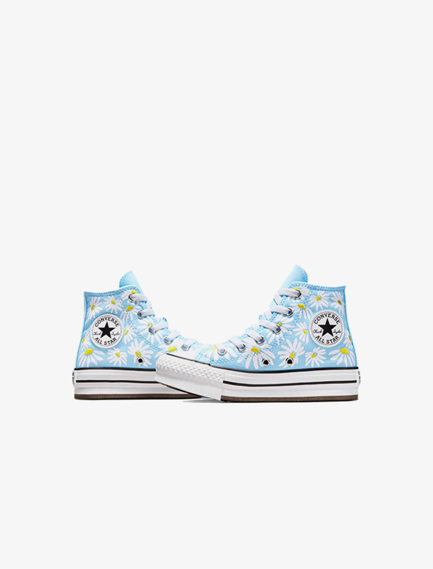 Converse Chuck Taylor All Star Lift Floral Çocuk Mavi Platform Sneaker Converse Chuck Taylor All Star Lift Floral Çocuk Mavi Platform Sneaker