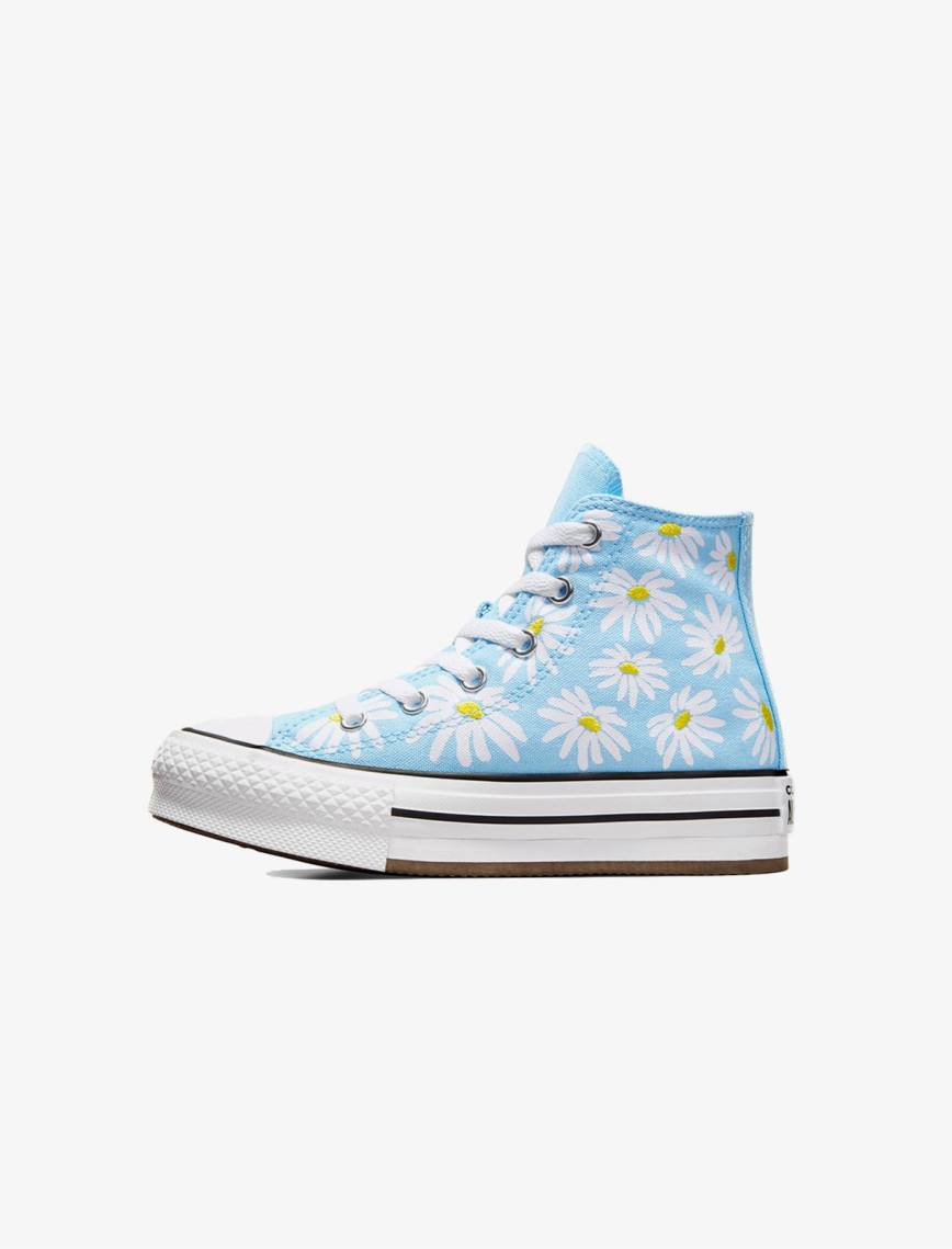 Converse Chuck Taylor All Star Lift Floral Çocuk Mavi Platform Sneaker Converse Chuck Taylor All Star Lift Floral Çocuk Mavi Platform Sneaker