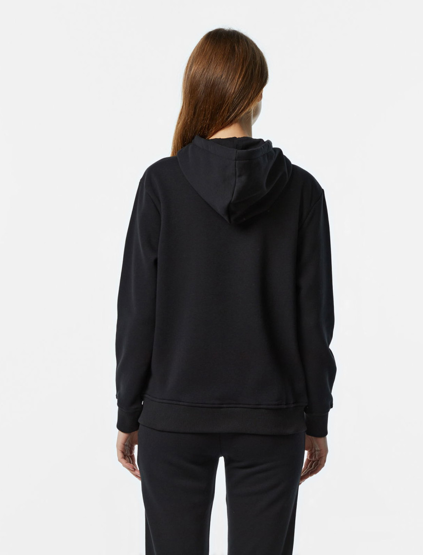 Ucla Joyce Aplikeli Kadın Siyah Hoodie Ucla Joyce Aplikeli Kadın Siyah Hoodie