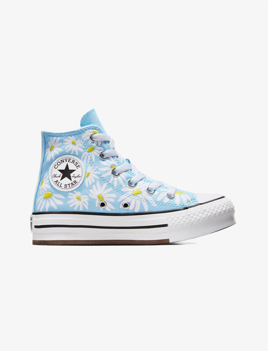 Converse Chuck Taylor All Star Lift Floral Çocuk Mavi Platform Sneaker Converse Chuck Taylor All Star Lift Floral Çocuk Mavi Platform Sneaker