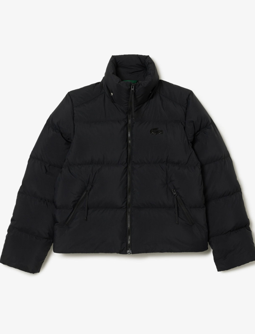 Lacoste Kadın Relaxed Fit Kapüşonlu Siyah Şişme Mont Lacoste Kadın Relaxed Fit Kapüşonlu Siyah Şişme Mont