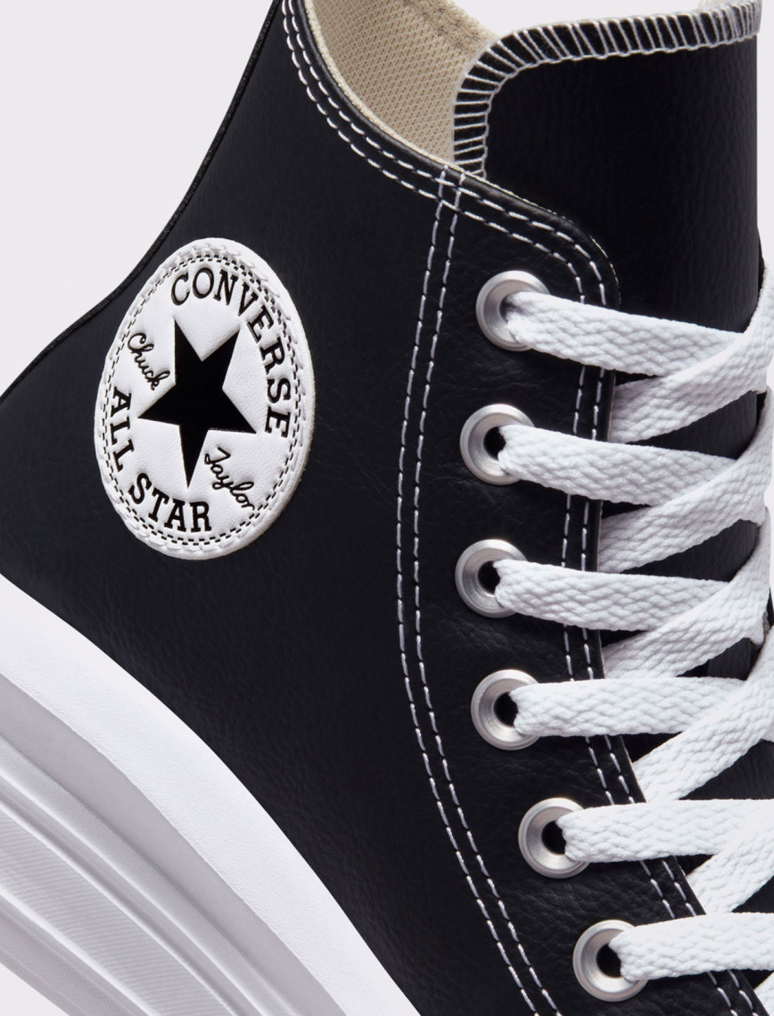 Converse Chuck Taylor All Star Move Platform Foundational Leather Kadın Siyah Sneaker Converse Chuck Taylor All Star Move Platform Foundational Leather Kadın Siyah Sneaker