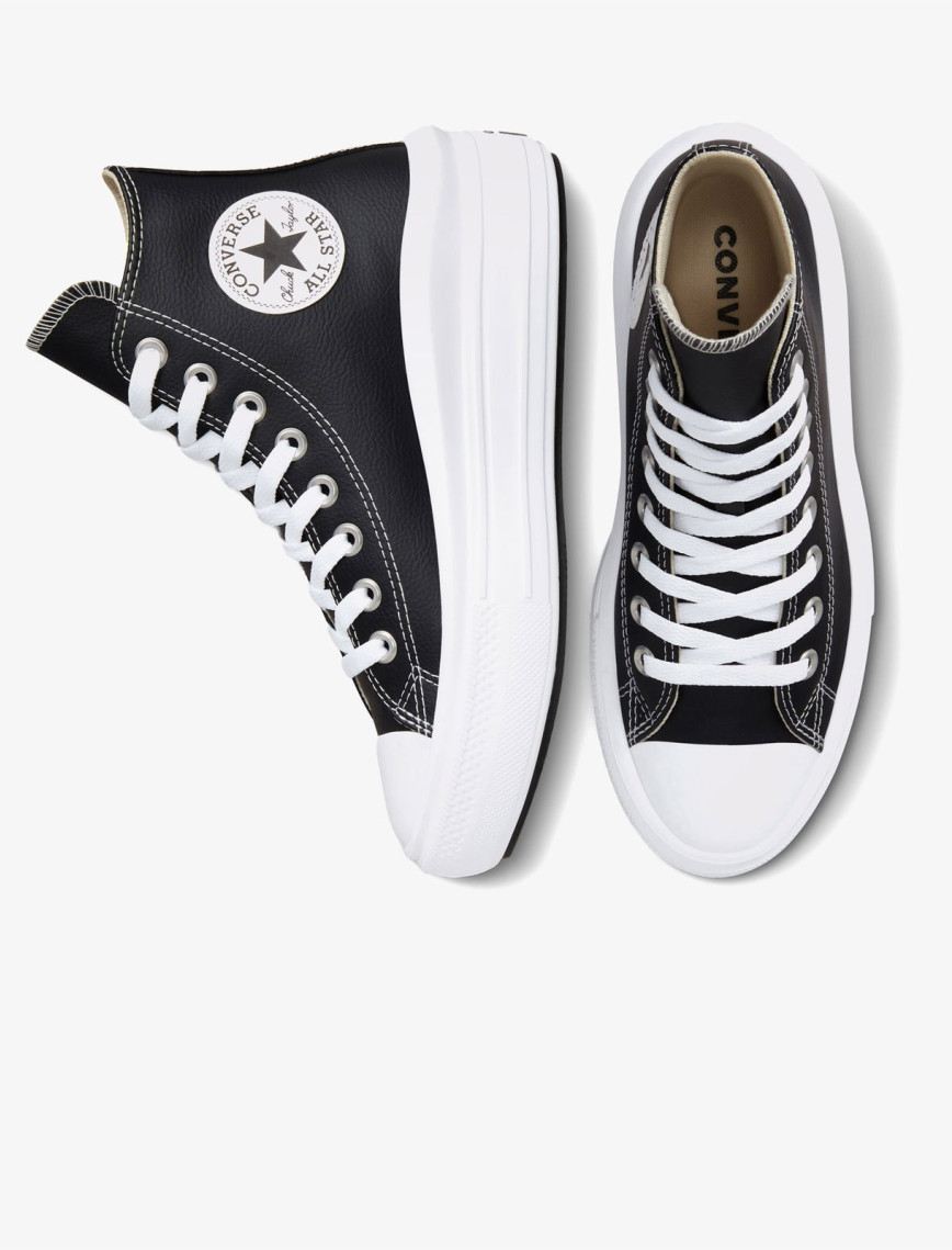 Converse Chuck Taylor All Star Move Platform Foundational Leather Kadın Siyah Sneaker Converse Chuck Taylor All Star Move Platform Foundational Leather Kadın Siyah Sneaker