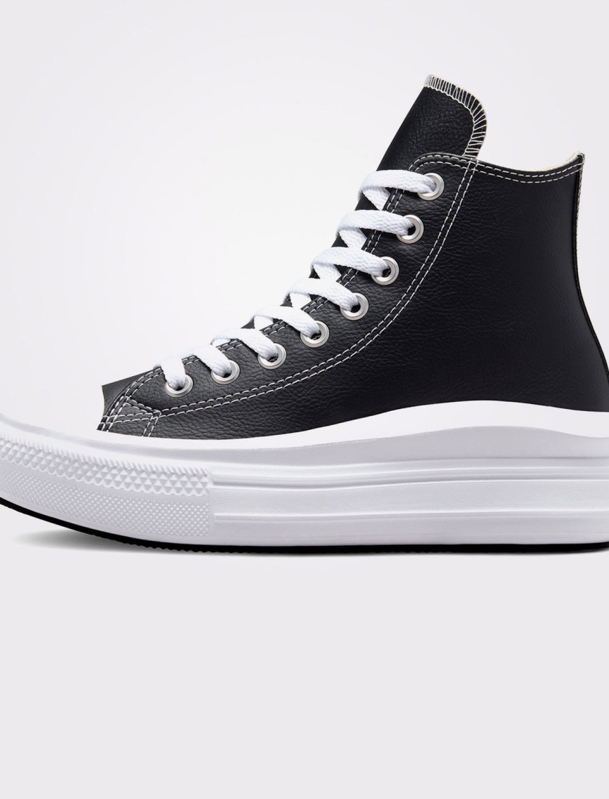 Converse Chuck Taylor All Star Move Platform Foundational Leather Kadın Siyah Sneaker Converse Chuck Taylor All Star Move Platform Foundational Leather Kadın Siyah Sneaker