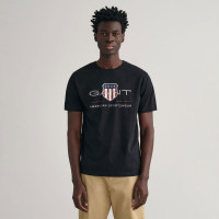 GANT Erkek Siyah Regular Fit Bisiklet Yaka Logolu T-Shirt GANT Erkek Siyah Regular Fit Bisiklet Yaka Logolu T-Shirt