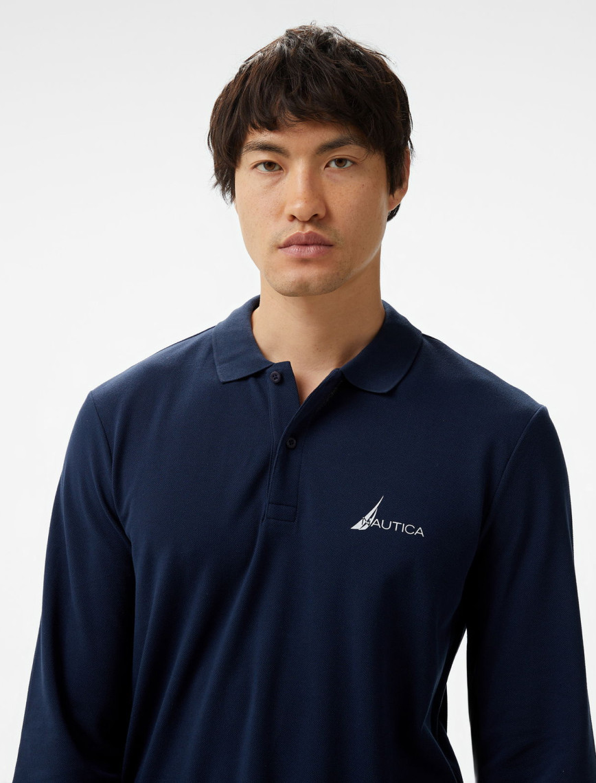 Nautica Erkek Lacivert Classic Fit Uzun Kollu Polo Nautica Erkek Lacivert Classic Fit Uzun Kollu Polo