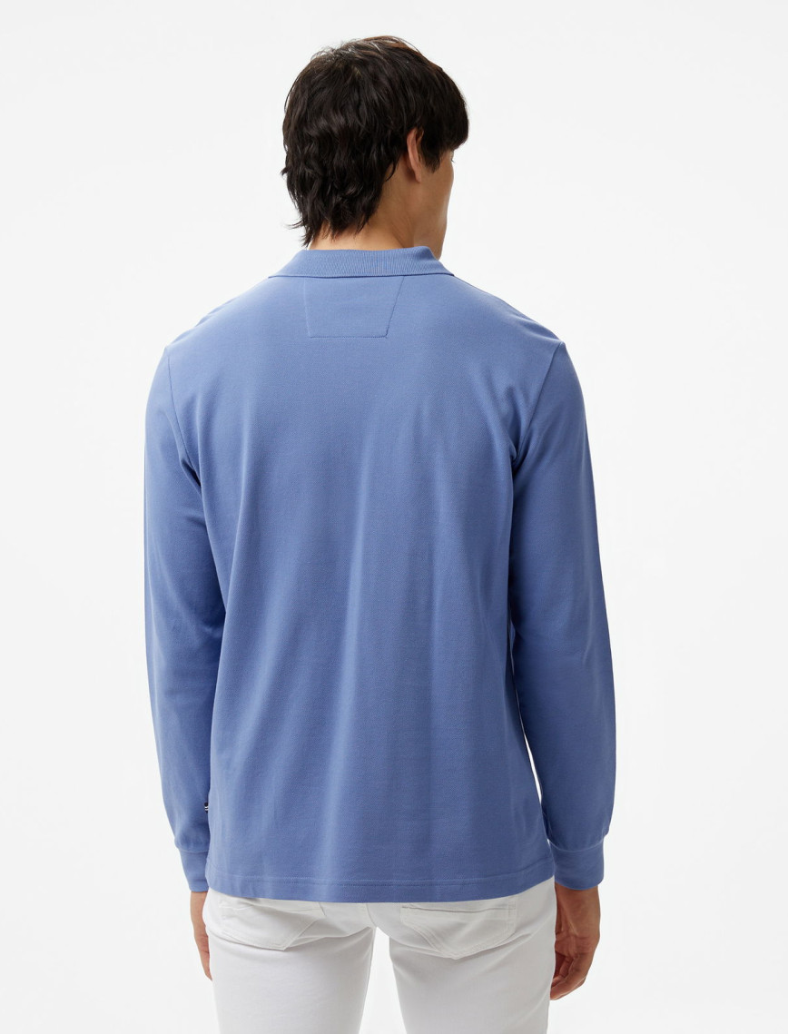 Nautica Erkek Mavi Classic Fit Uzun Kollu Polo Nautica Erkek Mavi Classic Fit Uzun Kollu Polo
