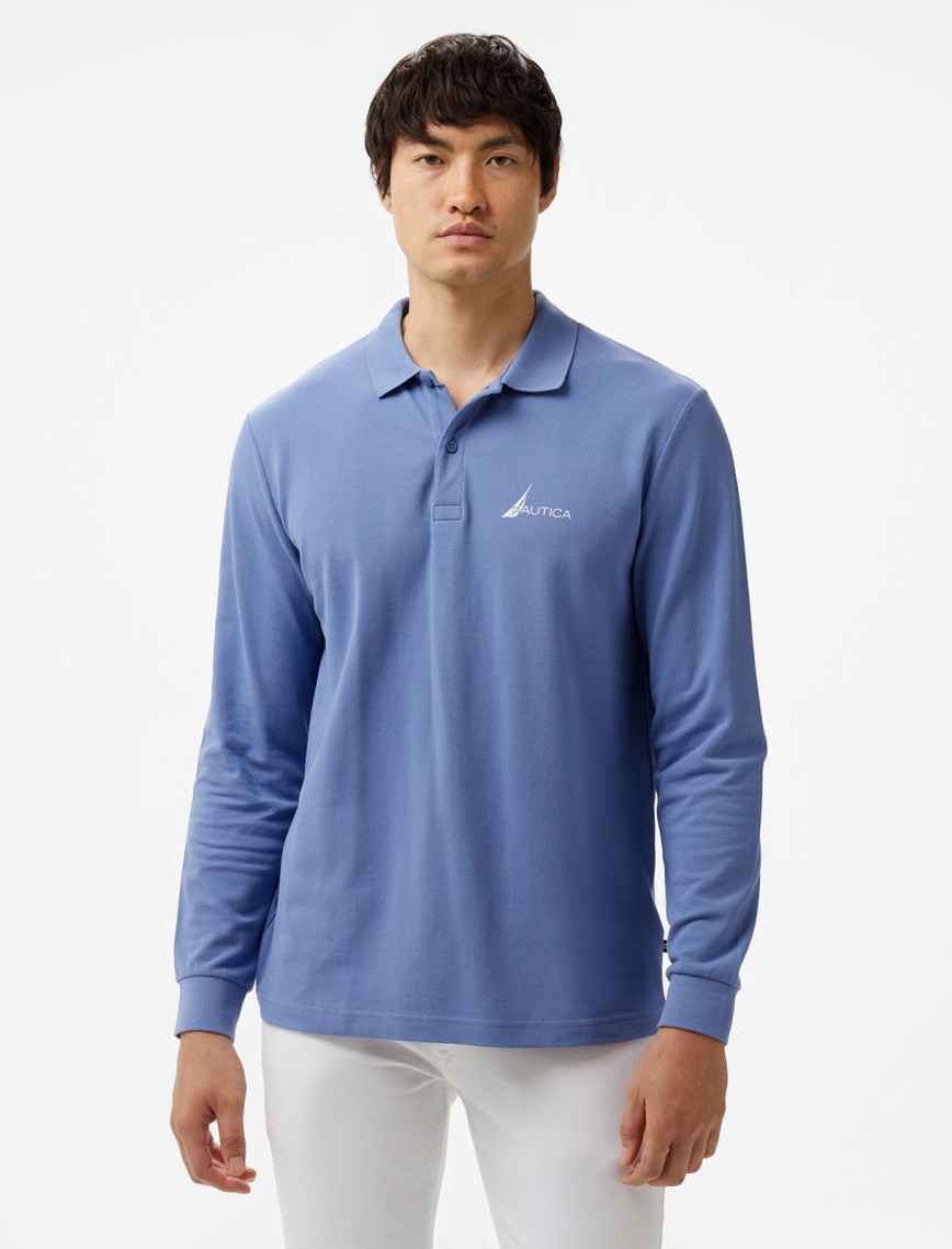 Nautica Erkek Beyaz Classic Fit Uzun Kollu Polo Nautica Erkek Beyaz Classic Fit Uzun Kollu Polo