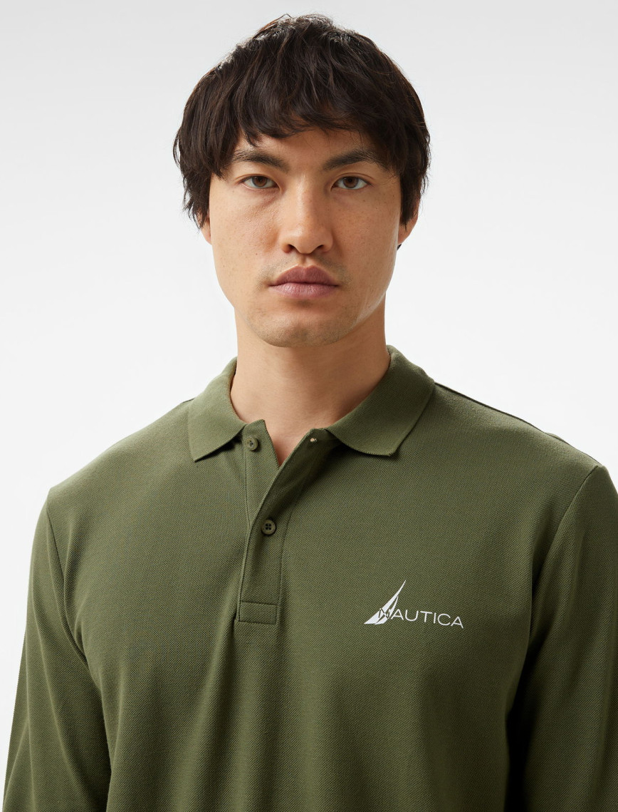 Nautica Erkek Yeşil Classic Fit Uzun Kollu Polo Nautica Erkek Yeşil Classic Fit Uzun Kollu Polo