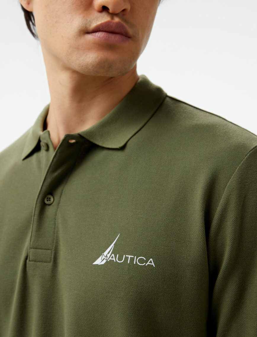 Nautica Erkek Yeşil Classic Fit Uzun Kollu Polo Nautica Erkek Yeşil Classic Fit Uzun Kollu Polo