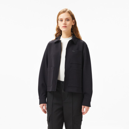 Lacoste Kadın Relaxed Fit Kapüşonlu Beyaz Ceket Lacoste Kadın Relaxed Fit Kapüşonlu Beyaz Ceket