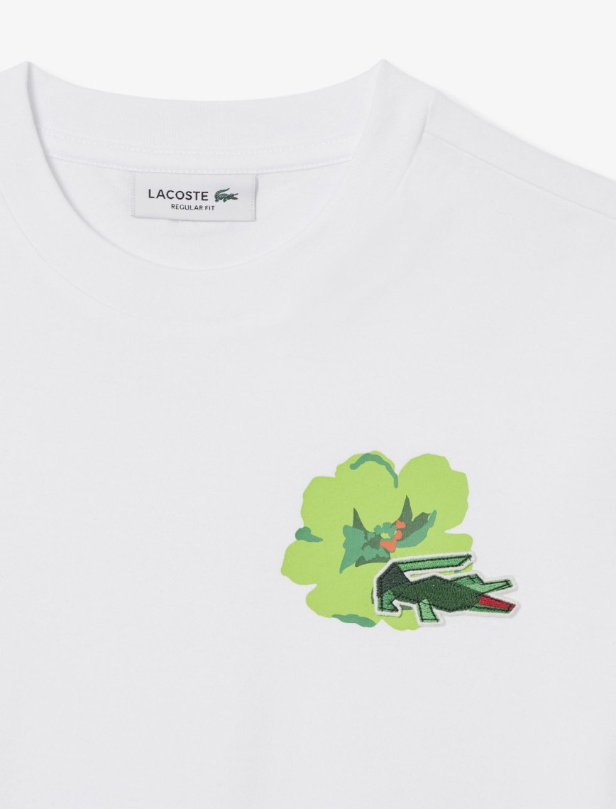 Lacoste Kadın Regular Fit Bisiklet Yaka Beyaz T-Shirt Lacoste Kadın Regular Fit Bisiklet Yaka Beyaz T-Shirt