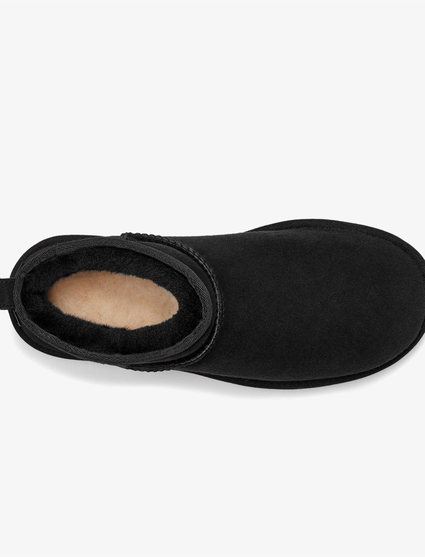 UGG Classic Ultra Mini Kadın Siyah Bot UGG Classic Ultra Mini Kadın Siyah Bot