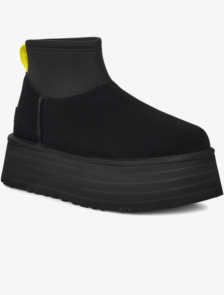 UGG Classic Mini Dipper Kadın Siyah Bot UGG Classic Mini Dipper Kadın Siyah Bot