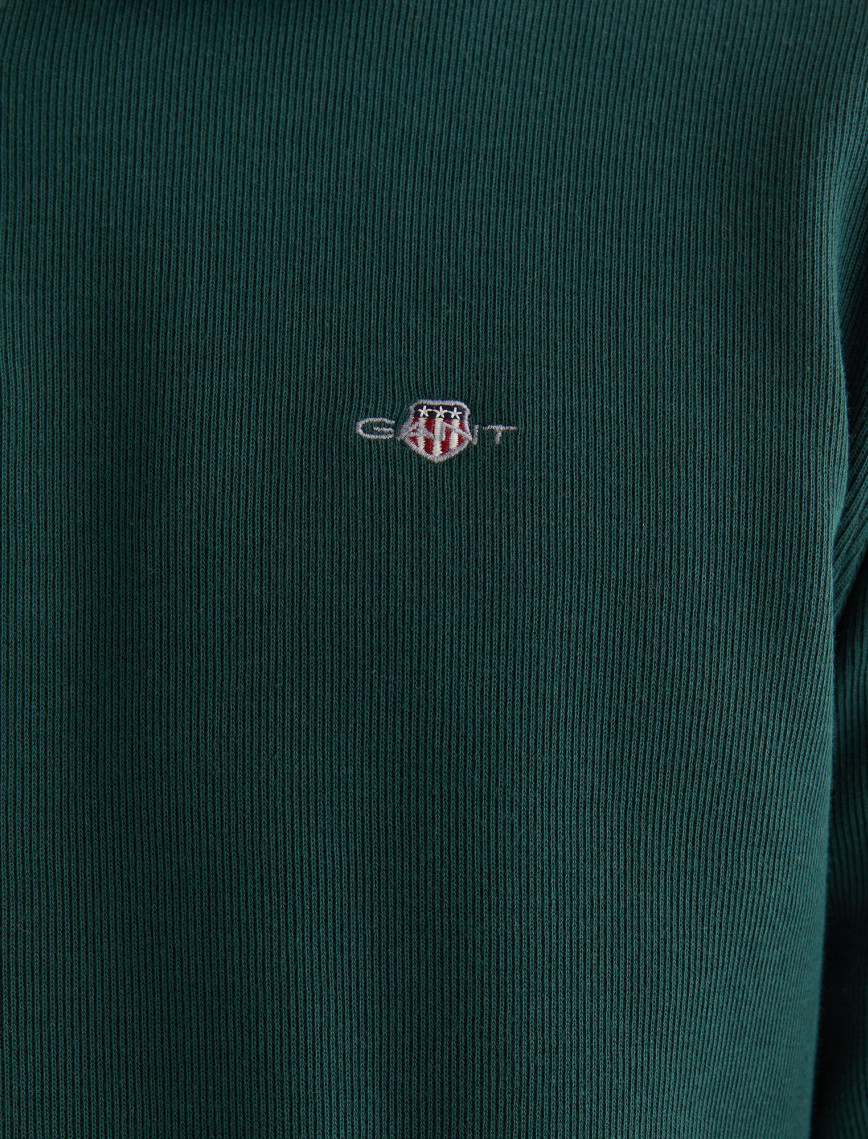 GANT Erkek Yeşil Regular Fit Yarım Fermuarlı Sweatshirt GANT Erkek Yeşil Regular Fit Yarım Fermuarlı Sweatshirt