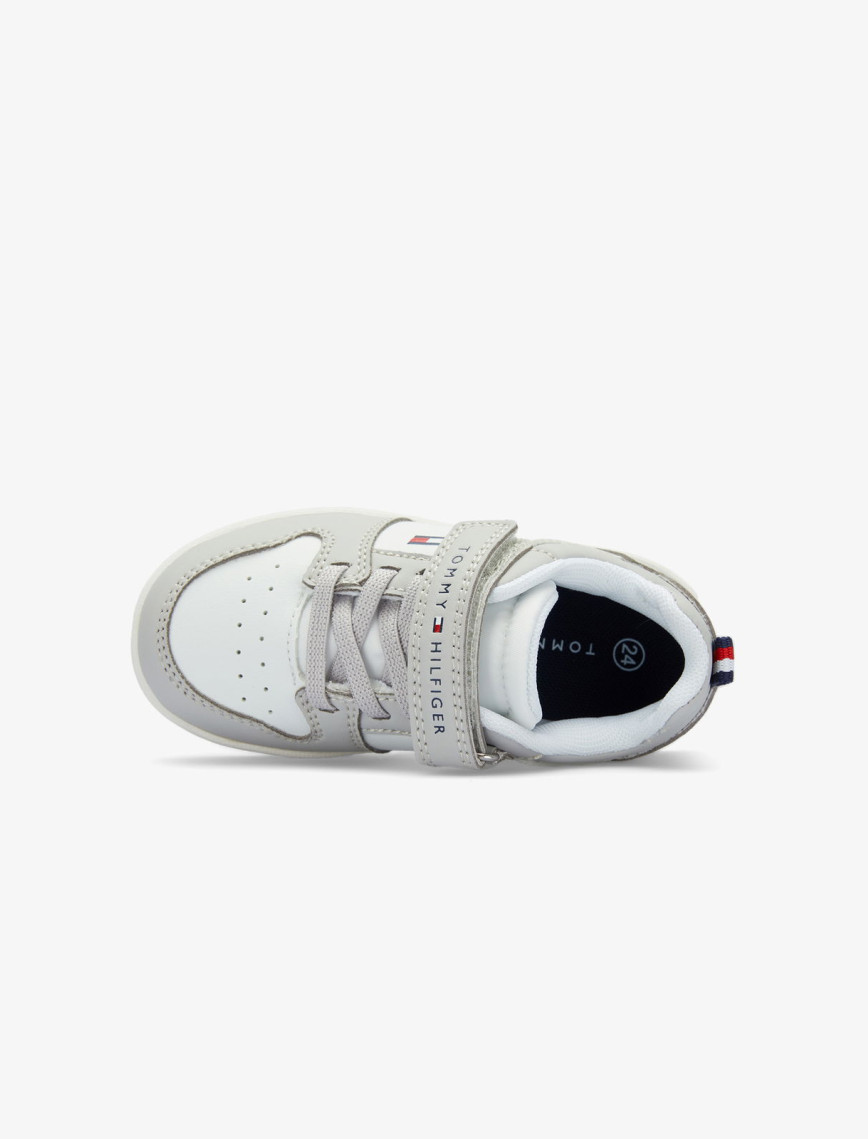 Tommy Hilfiger Low Cut Lace-Up/Velcro Bebek Gri Sneaker Tommy Hilfiger Low Cut Lace-Up/Velcro Bebek Gri Sneaker
