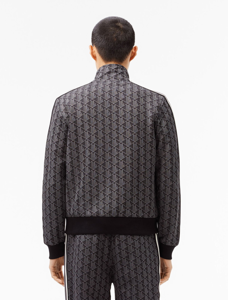 Lacoste Erkek Regular Fit Fermuarlı Monogram Siyah Sweatshirt Lacoste Erkek Regular Fit Fermuarlı Monogram Siyah Sweatshirt