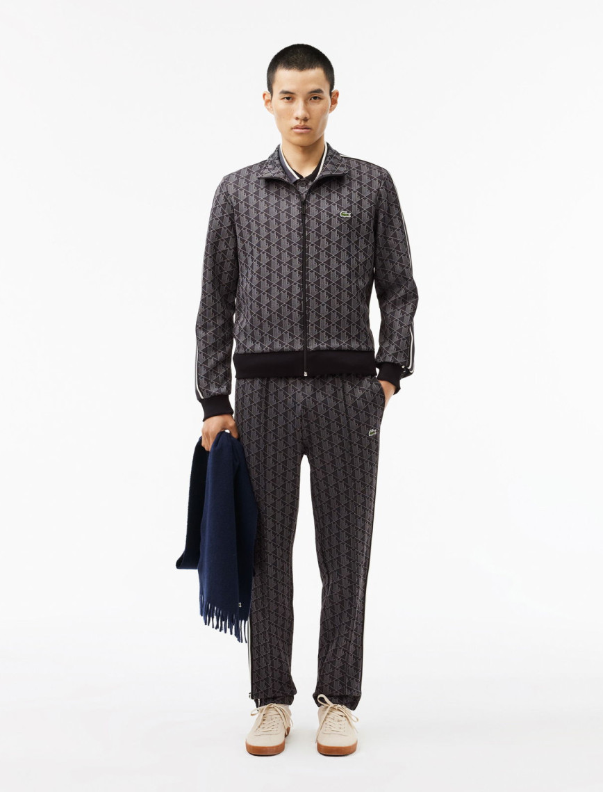 Lacoste Erkek Regular Fit Fermuarlı Monogram Siyah Sweatshirt Lacoste Erkek Regular Fit Fermuarlı Monogram Siyah Sweatshirt