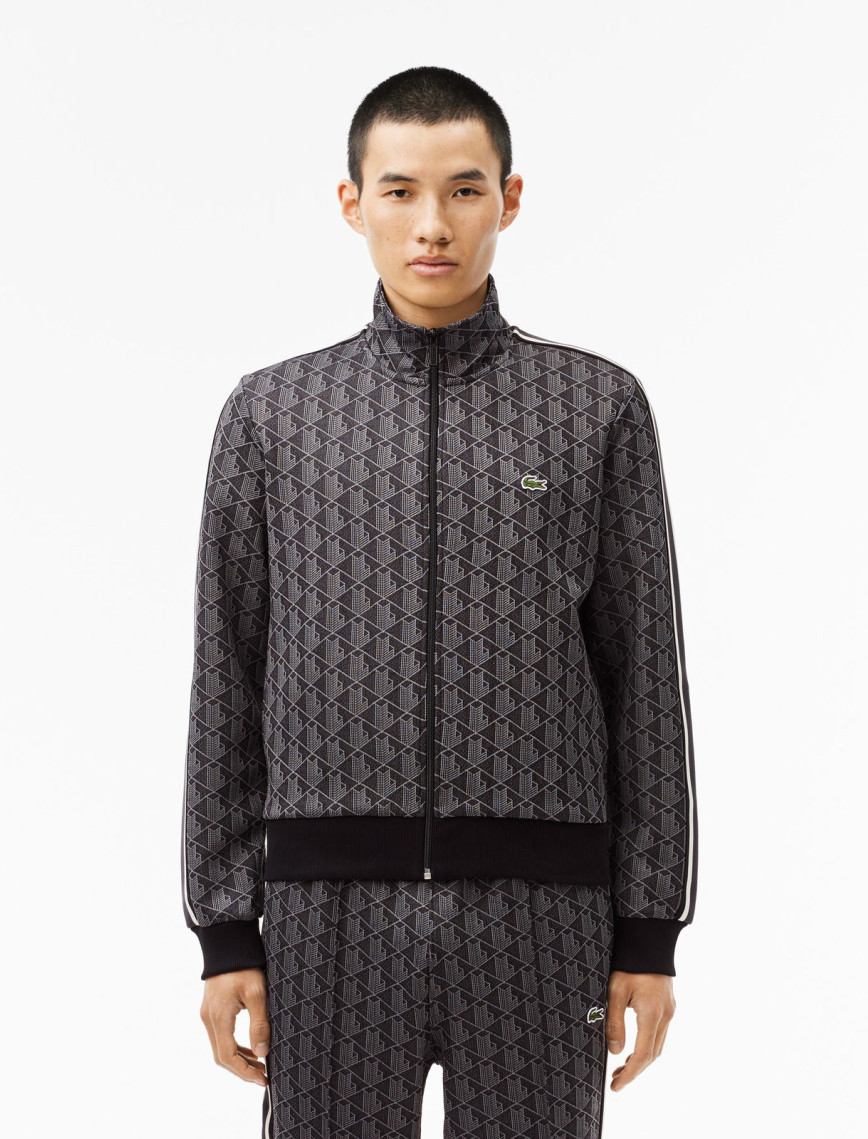 Lacoste Erkek Regular Fit Fermuarlı Monogram Mavi Sweatshirt Lacoste Erkek Regular Fit Fermuarlı Monogram Mavi Sweatshirt