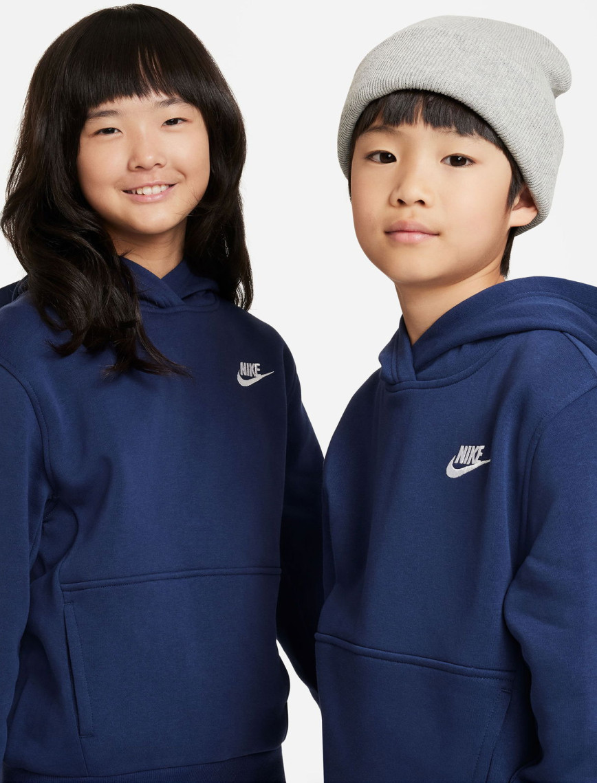 Nike Sportswear Club Fleece Çocuk Lacivert Kapüşonlu Sweatshirt Nike Sportswear Club Fleece Çocuk Lacivert Kapüşonlu Sweatshirt