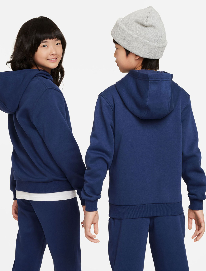 Nike Sportswear Club Fleece Çocuk Lacivert Kapüşonlu Sweatshirt Nike Sportswear Club Fleece Çocuk Lacivert Kapüşonlu Sweatshirt