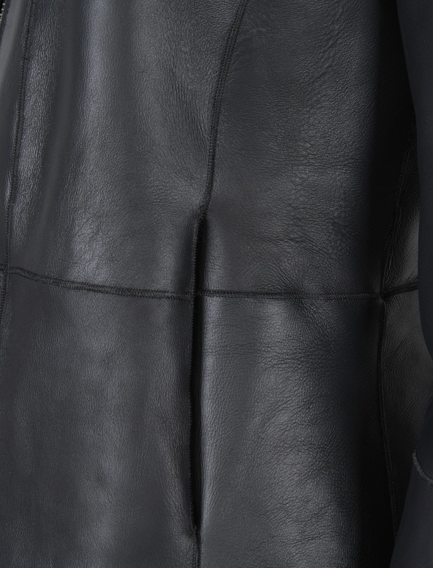 Sirus Siyah Kadın Çift Taraflı Kürk Ceket Sirus Siyah Kadın Çift Taraflı Kürk Ceket