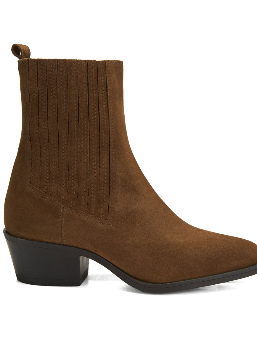 Kadın Taba Topuklu Süet Bot Kadın Taba Topuklu Süet Bot