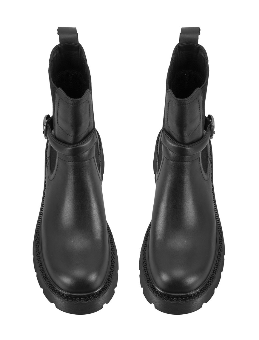 Kadın Siyah Toka Aksesuarlı Bot Kadın Siyah Toka Aksesuarlı Bot