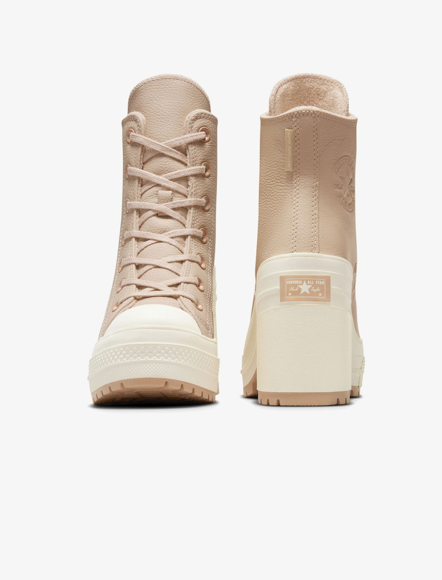Converse Chuck 70 De Luxe Heel Unisex Krem Deri Platform Sneaker Converse Chuck 70 De Luxe Heel Unisex Krem Deri Platform Sneaker