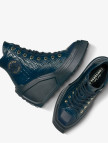Converse Chuck 70 De Luxe Wedge Kadın Lacivert Deri Platform Sneaker Converse Chuck 70 De Luxe Wedge Kadın Lacivert Deri Platform Sneaker