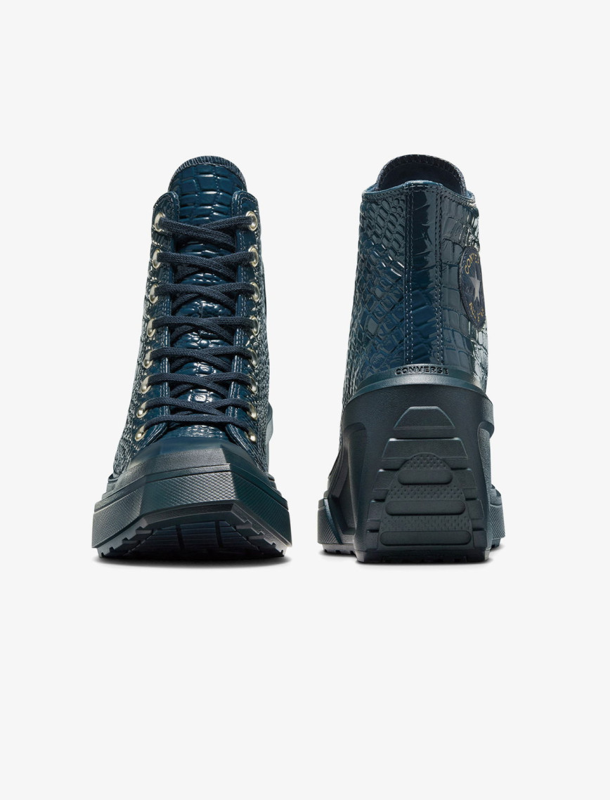 Converse Chuck 70 De Luxe Wedge Kadın Lacivert Deri Platform Sneaker Converse Chuck 70 De Luxe Wedge Kadın Lacivert Deri Platform Sneaker