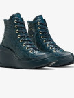 Converse Chuck 70 De Luxe Wedge Kadın Lacivert Deri Platform Sneaker Converse Chuck 70 De Luxe Wedge Kadın Lacivert Deri Platform Sneaker