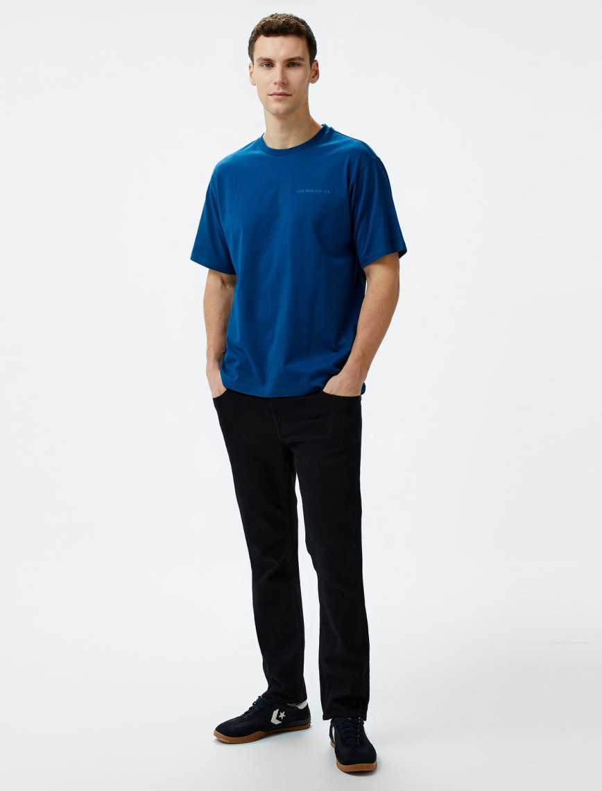 Les Benjamins 302 Erkek Mavi T-Shirt Les Benjamins 302 Erkek Mavi T-Shirt