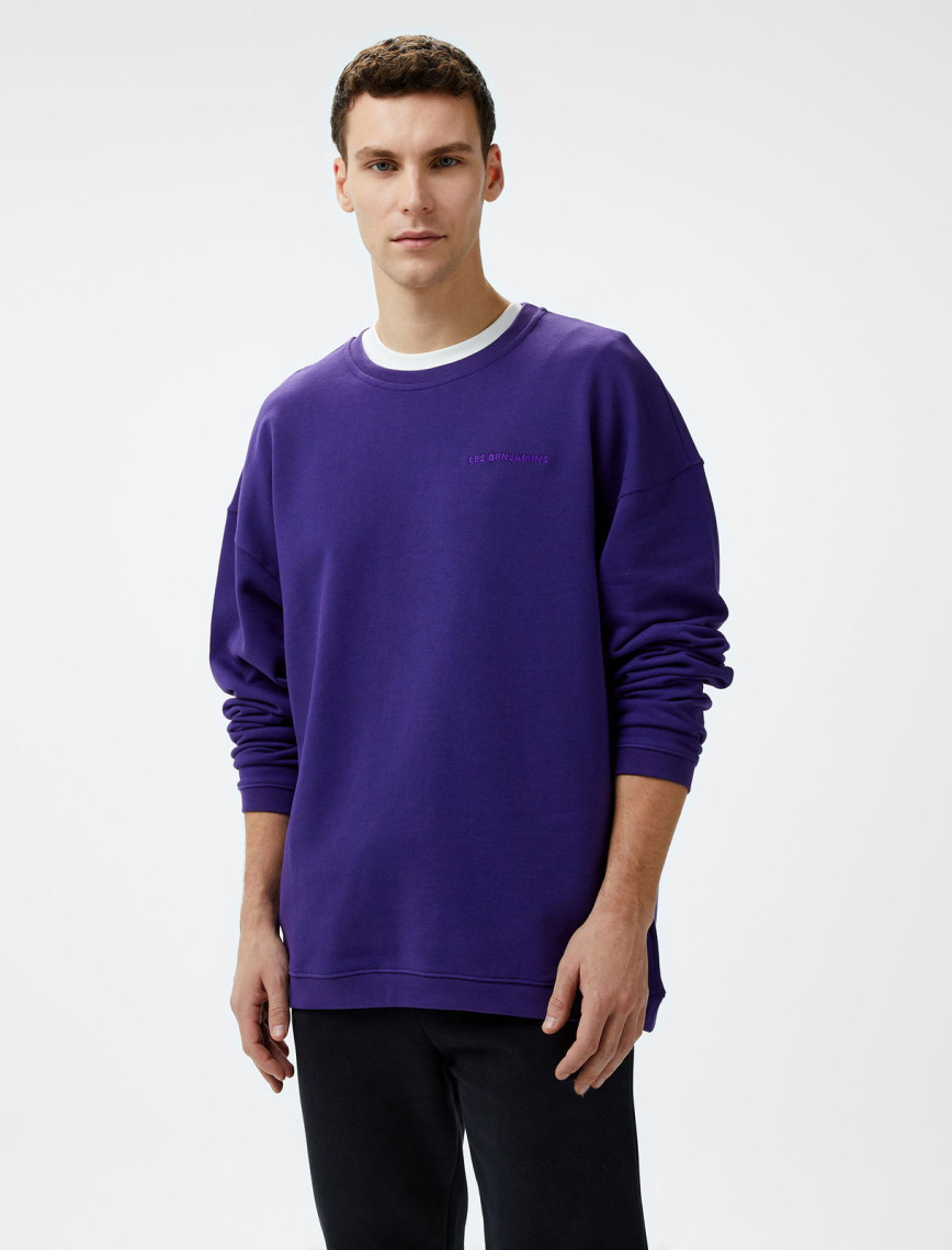 Les Benjamins 303 Erkek Mor Sweatshirt Les Benjamins 303 Erkek Mor Sweatshirt