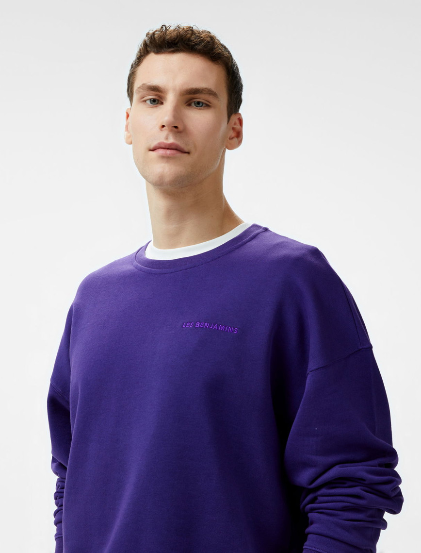 Les Benjamins 303 Erkek Mor Sweatshirt Les Benjamins 303 Erkek Mor Sweatshirt