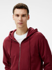 Les Benjamins Zip 301 Erkek Bordo Hoodie Les Benjamins Zip 301 Erkek Bordo Hoodie