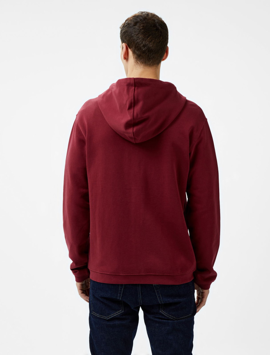 Les Benjamins Zip 301 Erkek Bordo Hoodie Les Benjamins Zip 301 Erkek Bordo Hoodie