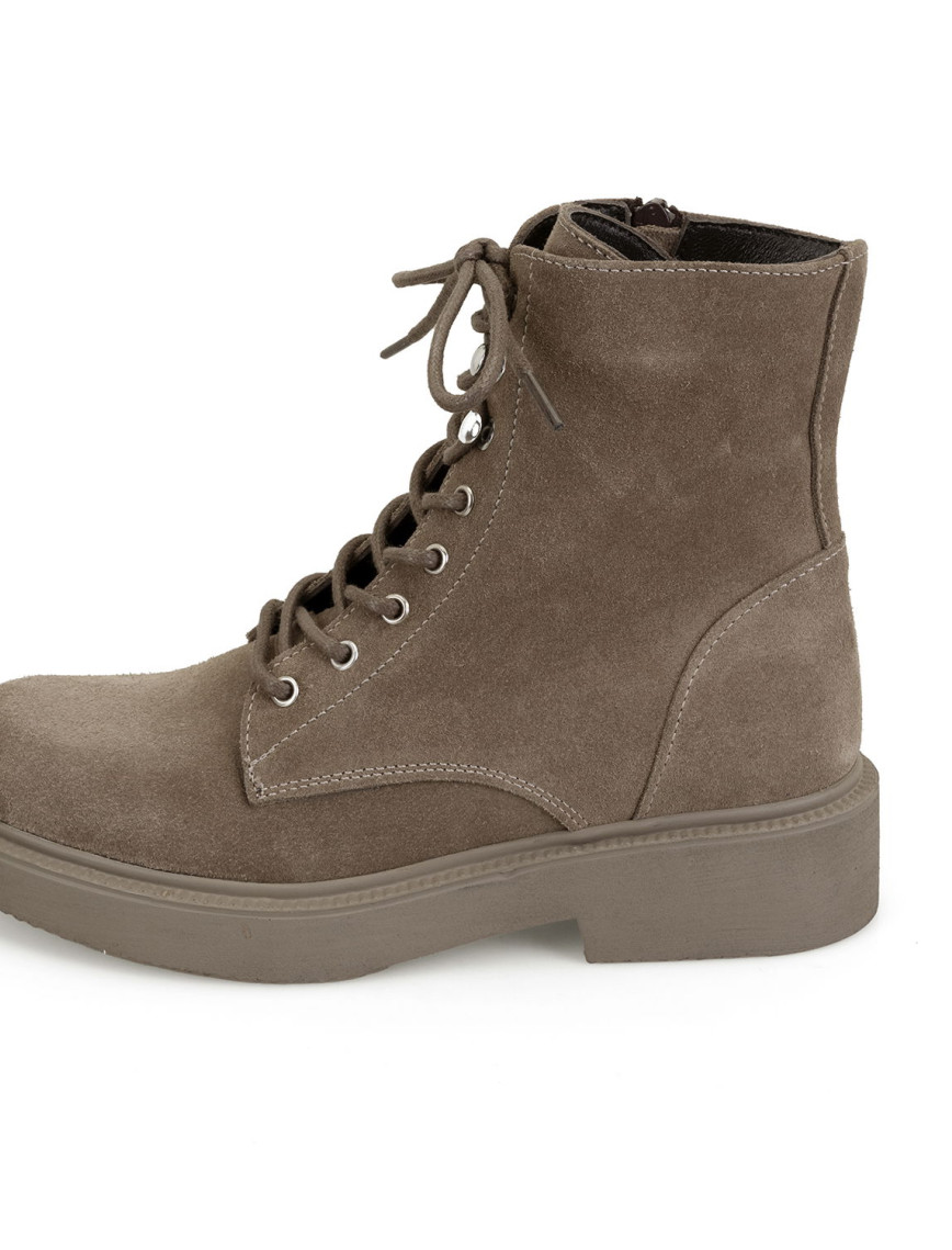 Kadın Kahve Fermuarlı Süet Deri Bot Kadın Kahve Fermuarlı Süet Deri Bot