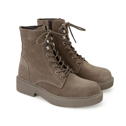 Kadın Kahve Fermuarlı Süet Deri Bot Kadın Kahve Fermuarlı Süet Deri Bot