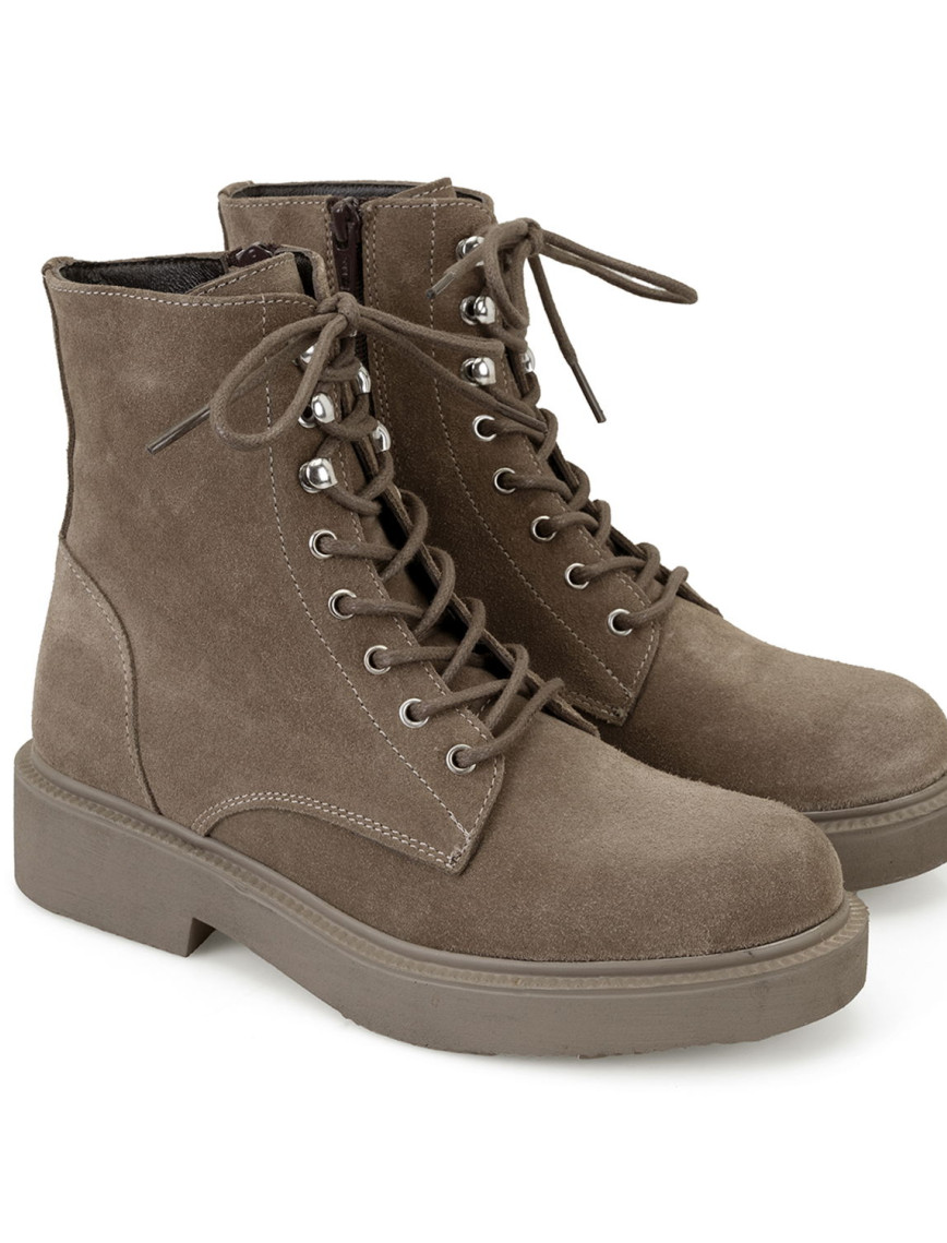 Kadın Kahve Fermuarlı Süet Deri Bot Kadın Kahve Fermuarlı Süet Deri Bot