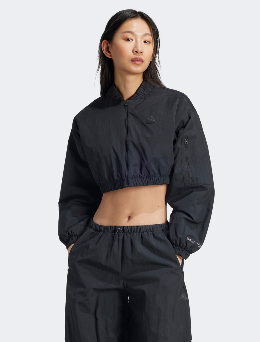 adidas City Escape Kadın Siyah Bomber Ceket adidas City Escape Kadın Siyah Bomber Ceket