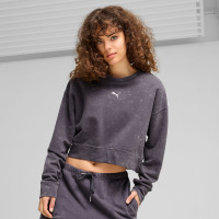 Puma Dare To Relaxed Washed Crew Kadın Gri Sweatshirt Puma Dare To Relaxed Washed Crew Kadın Gri Sweatshirt