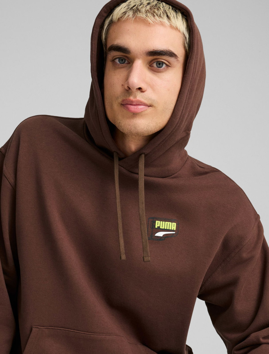 Puma Downtown Graphic Hoodie Unisex Kahverengi Hoodie Puma Downtown Graphic Hoodie Unisex Kahverengi Hoodie
