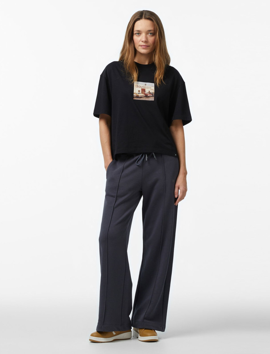 Forfun Ff High Waisted Wide Leg Kadın Gri Eşofman Altı Forfun Ff High Waisted Wide Leg Kadın Gri Eşofman Altı