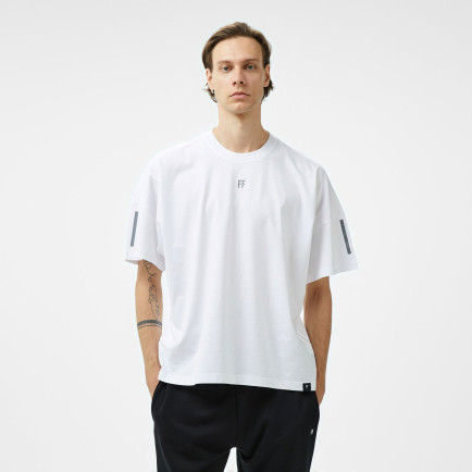 Forfun Reflective Ff Oversize Drop Shoulder Erkek Beyaz T-Shirt Forfun Reflective Ff Oversize Drop Shoulder Erkek Beyaz T-Shirt